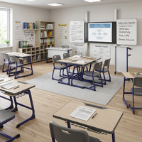Ensemble bureau et chaise individuels pour étudiant, nouvelle arrivée, durable, design ergonomique, mobilier scolaire en gros