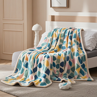 Beste Qualität 100% Polyester King-Size Super weiche Nerz decke Geprägte Cartoon Tier muster Gestrickte Plüsch Pelz Poly Abdeckung