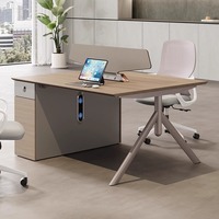 Bureau modulaire moderne Poste de travail Bureaux du personnel pour le bureau Espace ouvert Bureau de coworking Mobilier de bureau à domicile fonctionnel