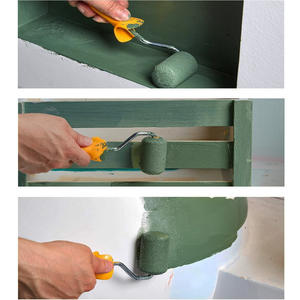 Rouleau à <span class=keywords><strong>peinture</strong></span> en mousse de 2 pouces de qualité industrielle pour enfants, à dégagement rapide, <span class=keywords><strong>sans</strong></span> cage, cadre antirouille, placage de zinc 1 - Product Image 4