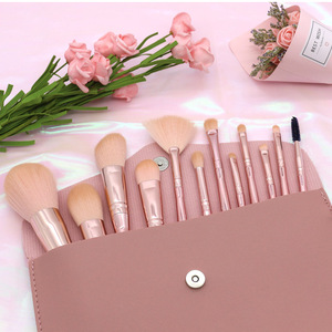 Maange — ensemble de pinceaux de <span class=keywords><strong>maquillage</strong></span> professionnels, luxe, couleurs mates, pour cosmétique, avec housse de voyage, en or Rose, haute qualité, 12 pièces - Product Image 2
