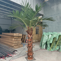 Palmier artificiel, plante en plastique, faux palmier Washington, résistant aux UV, arbre artificiel pour extérieur