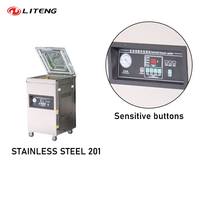 Machine de mise sous vide électrique en acier inoxydable LITENG DZ-400/2E pour sachets, papier, feuille d'aluminium et emballages alimentaires