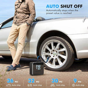 WOSEN Portable Cordless 2X Super Fast 25L Min Dual Mode Digital Auto Shut Off <b>Car</b> Motorcycle Bicycle Ball Tire Inflator Air Pump - Product Image 3
