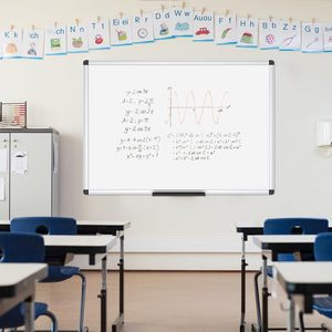 <span class=keywords><strong>Tableau</strong></span> blanc <span class=keywords><strong>magnétique</strong></span> effaçable à sec en matériau argenté Nano/PET/PVC, 36x24 pouces, avec taille <span class=keywords><strong>personnalisable</strong></span> pour la maison/le bureau/l'école - Product Image 5