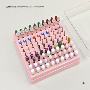 Boîte <span class=keywords><strong>de</strong></span> rangement <span class=keywords><strong>de</strong></span> tête <span class=keywords><strong>de</strong></span> meulage <span class=keywords><strong>de</strong></span> manucure <span class=keywords><strong>vide</strong></span> 100 trous boîte d'affichage <span class=keywords><strong>de</strong></span> forets à ongles boîte d'affichage <span class=keywords><strong>de</strong></span> poussière propre en plastique - Product Image 2