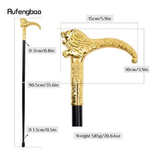 Canne de marche en métal Rufengbao Golden Lion avec embout en caoutchouc pour messieurs, élégante et stylée - Product Image 2