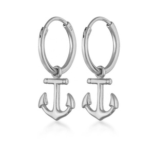 Bijoux Maimang Custom Classic plaqués <span class=keywords><strong>or</strong></span> 18 carats, argent sterling 925, créoles, pendentif ancre, boucles d'oreilles créoles pour femmes - Product Image 6