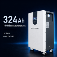 Batterie de stockage d'énergie 16 kWh pour applications solaires hors réseau, cellules LiFePO4 324 Ah, BMS JK, stock Pologne