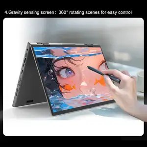 Nuovo doppio 14 pollici Yoga Intel N95 Touch Screen Laptop 16GB 1TB Win11 2240*1440 5000mAh Type-C Netbook Business 2 in1 Laptop