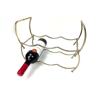 Porte-bouteilles à vin en métal doré, support de bouteilles à vin sur comptoir, organisateur de rangement pour bouteilles à vin sur table, pour la cuisine, le bar, la décoration de la maison