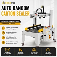 Machine de scellage de boîtes en carton entièrement automatique Goldtec avec ajustement aléatoire et scelleuse latérale