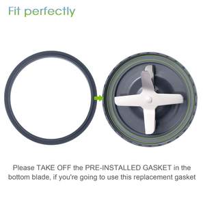 Vaso de repuesto de 32 oz con cuchilla extractora de acero inoxidable, 2 anillos de sellado, compatible con la licuadora eléctrica Nutri 600W/900W - Product Image 5