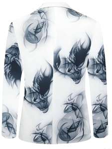 Abiti da <span class=keywords><strong>Uomo</strong></span> Business 2025 Personalizzabili in Grandi Quantità, Stampa in Rilievo su Ampia Area, Motivo Fumo, Antirughe, Antivento, Vestibilità Slim, 100% - Product Image 3