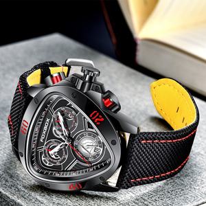 Reloj de Diseño FOXBOX 0026, Reloj de Cuarzo Multifuncional a Prueba de Agua con Cabeza de Serpiente Triangular Estilo Hip Hop Personalizado para Hombre - Product Image 3