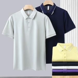 เสื้อโปโลผ้าคอตตอนผสม แขนสั้น ทรงหลวม ใส่สบาย เหมาะสำหรับฤดูร้อน ชุดทำงานสำหรับองค์กร พร้อมป้ายและแท็ก - Product Image 1