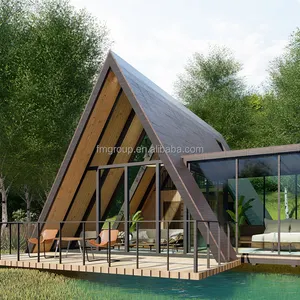 Luxus A-Frame Low-Rise Villa Wärme isoliertes modulares Haus Fertighaus Winziges Dreieck Haus für Wohnung Fertighaus