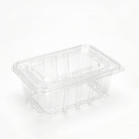 Boîte à salade de supermarché avec couvercle en plastique transparent pour l'emballage de produits frais et de légumes