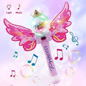 Schlussverkauf schicke Schmetterlingsflügel automatischer magischer Blase-Stab Kinder leuchten Spielzeug Stock leuchten Wasserblasen für draußen spielen - Product Image 2