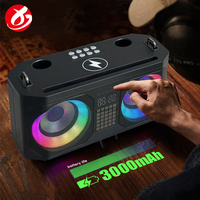 Altavoz de Karaoke de carga inalámbrica de 15W Altavoz Bluetooth portátil de 40W con micrófono y soporte para teléfono