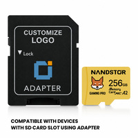 Carte mémoire Nandstor Factory A2 512 Go U3 V30 haute vitesse, carte SD pour jeux fluides, carte TF pour téléphone, tablette, console portable