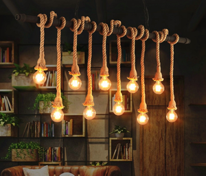 Large Industrial <b>Lighting</b> Spider <b>Pendant</b> 6/10 Hemp Light E27 Edsi Gym Industrial <b>Pendant</b> Light <b>Track</b> Modern - Product Image 3