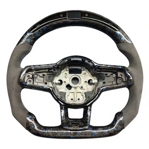 Volant personnalisé en fibre de carbone véritable pour V/W V/W <span class=keywords><strong>Golf</strong></span> 7 GTI MK7 2015 2016 2017 2018 2019 2020 <span class=keywords><strong>2021</strong></span> <span class=keywords><strong>GTD</strong></span> R - Product Image 2
