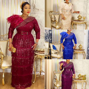 S10766 Роскошные вечерние платья для женщин, богато украшенные бахромой и пайетками, нарядные платья для торжественных мероприятий, женское платье для выпускного вечера с поясом - Product Image 2