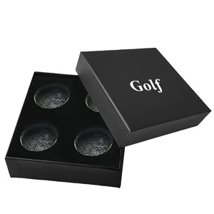 Venta al por mayor <span class=keywords><strong>de</strong></span> lujo personalizado portátil Golf caja <span class=keywords><strong>de</strong></span> regalo hoja <span class=keywords><strong>de</strong></span> oro estampado logotipo en relieve tapa mate laminación EVA espuma insertar forro <span class=keywords><strong>de</strong></span> esponja - Product Image 1