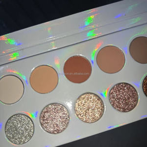 2024 nóng bán biểu tượng tùy chỉnh 12 màu sắc mượt rực rỡ Kem kim loại Eyeshadow Palette - Product Image 3