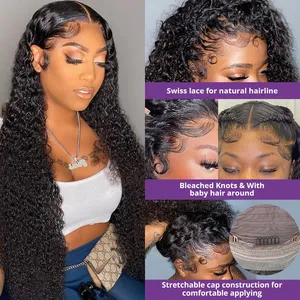 Perruque Lace Frontal Wig brésilienne Hd 360, perruques Full Lace Wigs, cheveux naturels, perruques Lace Front Wig pour femmes noires, vente en gros