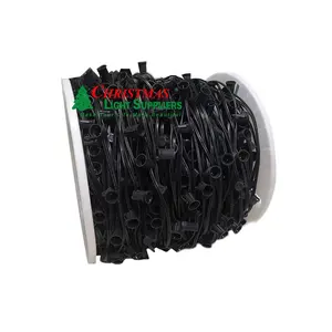 durability SPT-2 C9 Stringer 1000ft 1000 Sockets 12in Socket Spool E17 Christmas Light Stringer wire