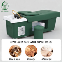 Lit de massage et spa Jincheng au design moderne avec bassin en céramique, style thaïlandais et japonais, pour salon de coiffure et barbier