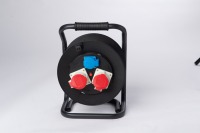 Enrouleur de câble électrique rétractable en plastique haute précision pour usage extérieur, 25 m, 5 g, prise CEE 2,5, câble EU