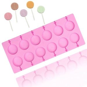 Molde de silicona ecológico con forma redonda para piruletas, caramelos duros, chocolate y resina DIY OEM/ODM - Product Image 1