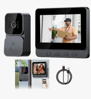 Videoportero Inteligente con Pantalla LCD TFT de 4.3 Pulgadas, Inalámbrico de 2.4G, Gran Angular de 110 Grados, Visión Nocturna, Intercomunicador de Video Bidireccional