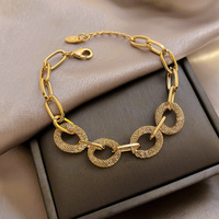 2022 pour les accessoires de mode chauds cristal maille chaîne Bracelet métal tempérament élégant ceintures en métal