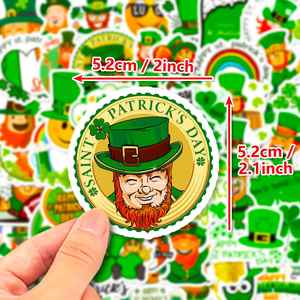 Autocollants imperméables trèfle à quatre feuilles 18g pour la Saint-Patrick, décorations de fête irlandaise pour enfants et adultes - Product Image 2