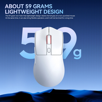 Souris de jeu sans fil Dark Alien X1 PAW3311 2.4G avec rétroéclairage RGB, 59G, légère, 12000 DPI, trois modes