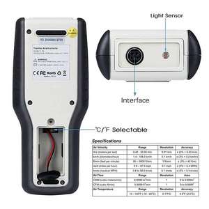 HTI HT-9819 באיכות גבוהה CFM/CMM מד מהירות רוח חיישן רוח דיגיטלי תרמו-אנמומטר - Product Image 3