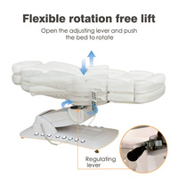 Fauteuil de massage électrique professionnel en plastique, réglable à 180 degrés, pour salon de manucure et spa