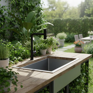 Nouvelle Robinet de Cuisine Monocommande en Acier Inoxydable 304, Design Moderne, à Poser sur Plan, avec Douchette Extensible, <span class=keywords><strong>Eau</strong></span> Chaude/Froide Mélangée, Rotation 360° - Product Image 4