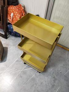 รถเข็นเสริมสวยคุณภาพสูง รถเข็นเคลื่อนที่สำหรับร้านเสริมสวย รถเข็นทำเล็บ อลูมิเนียม ปรับความสูงได้ รถเข็นถาดสำหรับร้านเสริมสวย - Product Image 6