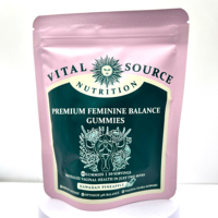 Gummies probiotiques avec vitamine C et mélange d'herbes pour la santé hormonale et l'équilibre intestinal des femmes adultes, 60 unités, vente en gros personnalisée