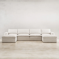 Ensemble de canapés modernes pour salon, canapé modulaire minimaliste en tissu corduroy pour salon, hôtel, appartements