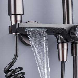 Sang trọng công nghệ cao <span class=keywords><strong>LED</strong></span> kỹ thuật số vòi hoa sen Set Brass phòng tắm vòi hoa sen bộ hoàn chỉnh nước nóng và lạnh Mixer - Product Image 4