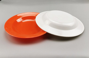 Plato <span class=keywords><strong>de</strong></span> Plástico Blanco, Plato Hondo, Plato Redondo, Plato para Servir <span class=keywords><strong>de</strong></span> <span class=keywords><strong>Melamina</strong></span>, Vajilla, Tazón y Plato - Product Image 2