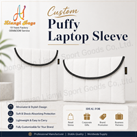 Housse pour ordinateur portable matelassée en nylon imprimée sur mesure, sacoche souple rembourrée avec rabat, fabricant OEM