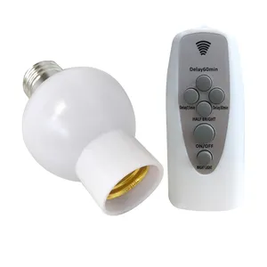 Electric lamp holder dimmable support dimming timing e27 screw sokcet smart ir remote control