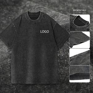 T-shirt vintage surdimensionné en coton 100% tricoté, délavé à l'acide, personnalisé pour homme - Évacuation de l'humidité et respectueux de l'environnement - Product Image 3